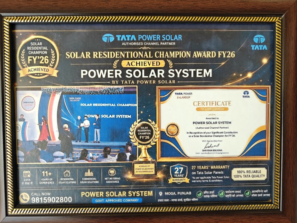 Solar Residential Champion Award FY26 Plaque