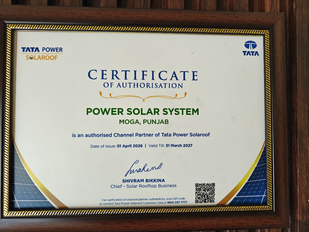 Certificate of Authorisation TATA Power Solaroof 2026-2027