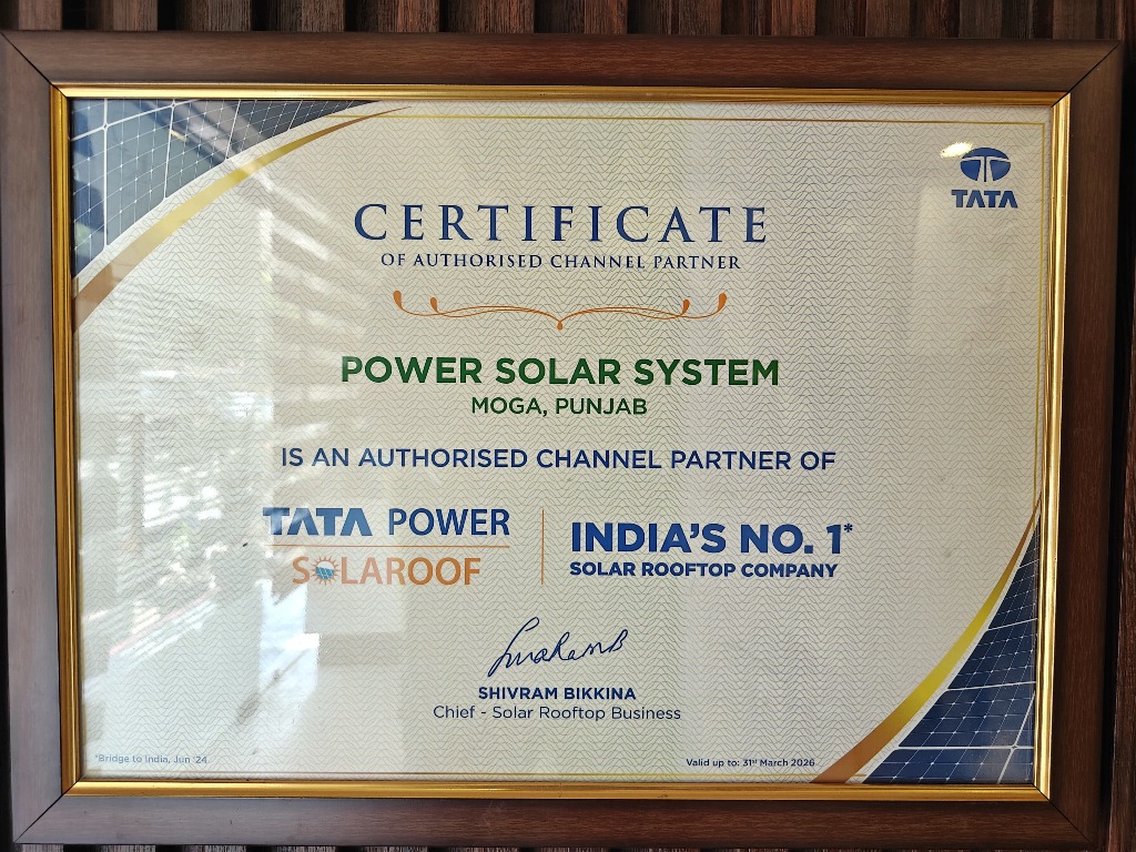 Authorised Channel Partner of India's No. 1 Solar Rooftop Company