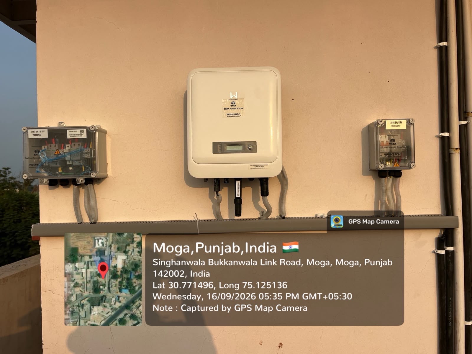 On-Grid TATA Solar Inverter Setup Moga